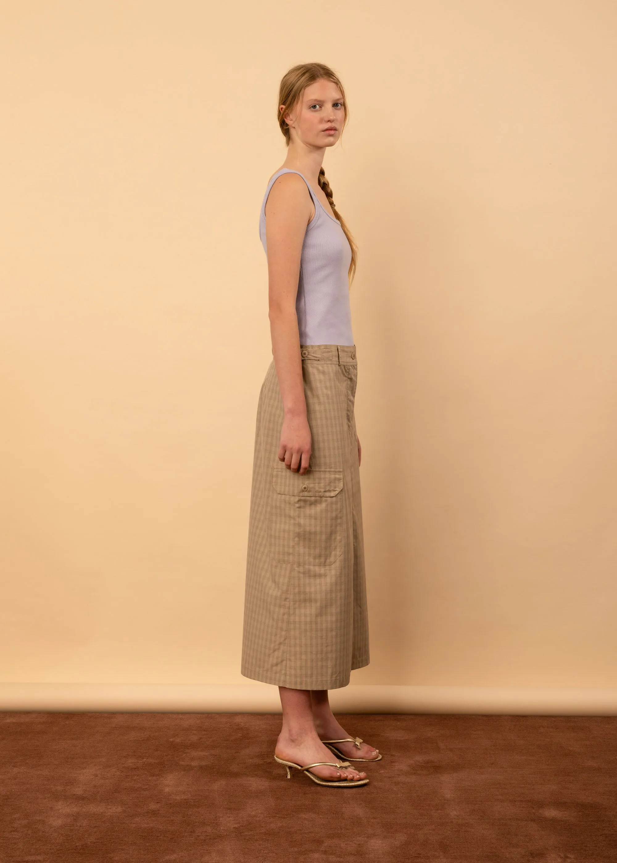 Leila Skirt (Pumice Check) sold by Penny Sage product image thumbnail 2