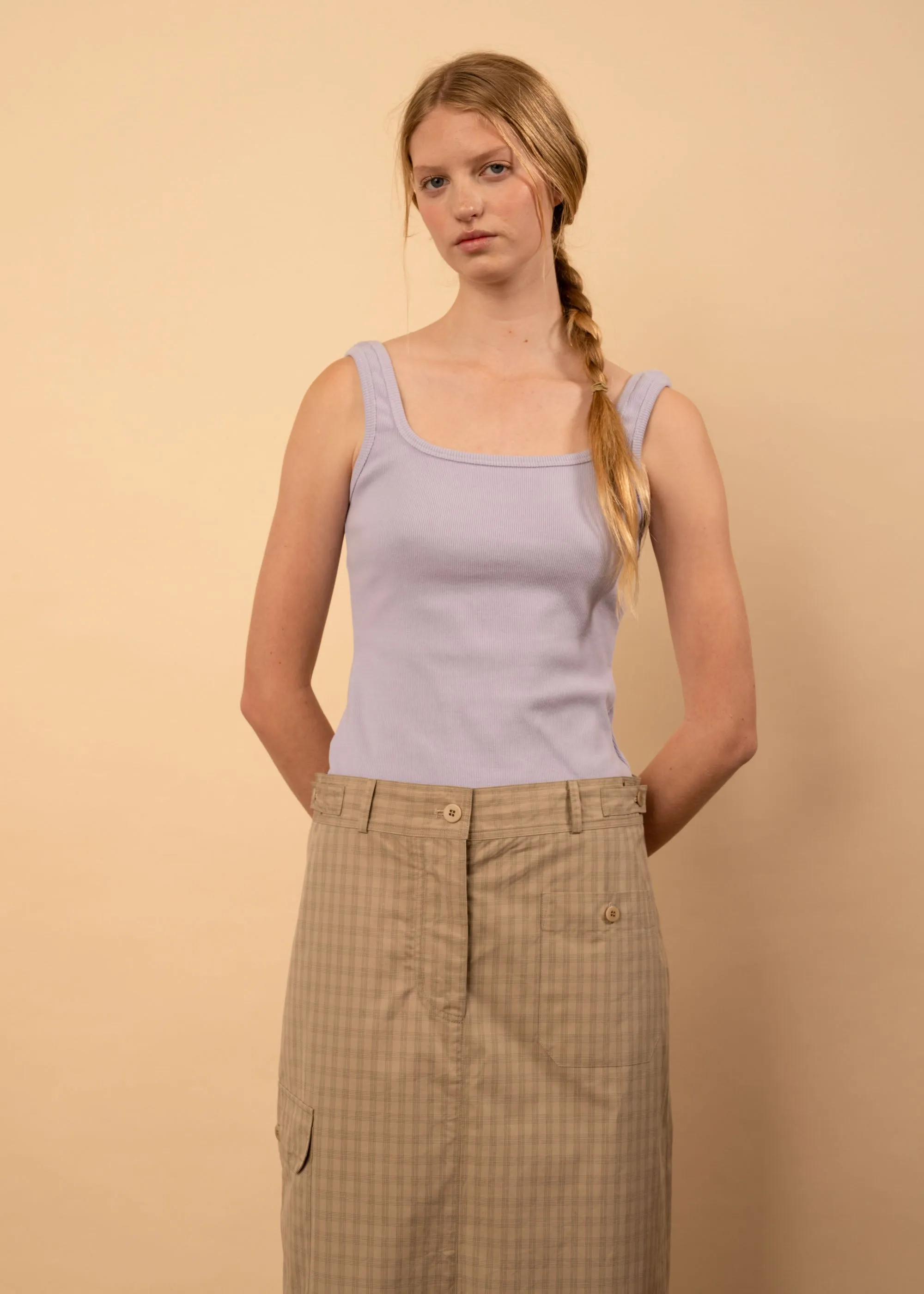 Leila Skirt (Pumice Check) sold by Penny Sage product image thumbnail 5
