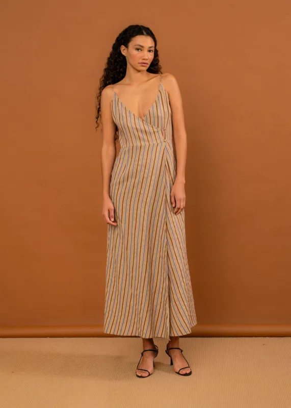 Mia Dress (Jute Stripe) sold by Penny Sage