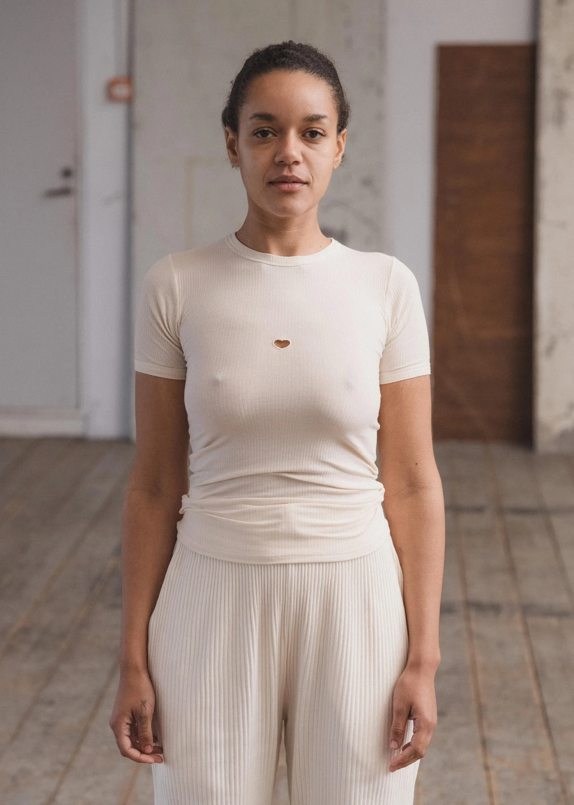 Baserange Heart Tee (Undyed) sold by Penny Sage