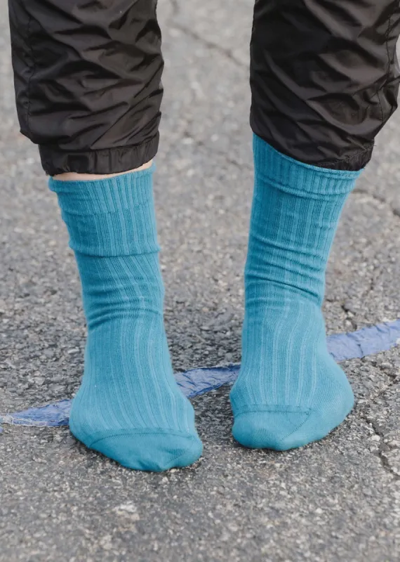 Baserange Overankle Socks (Rock Green) made by Baserange