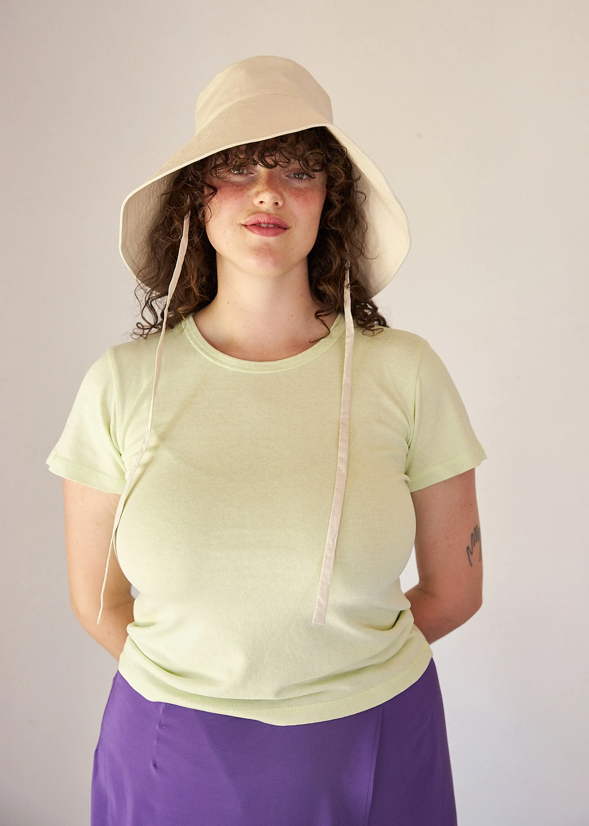 Buddy Mini Tee (Wasabi Cream) sold by Penny Sage