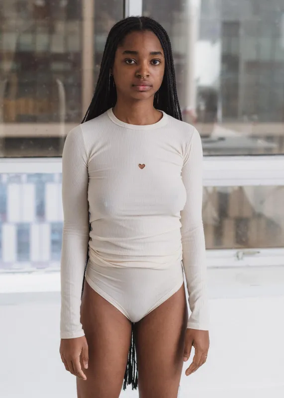 Baserange Heart Long Sleeve (Undyed) sold by Penny Sage