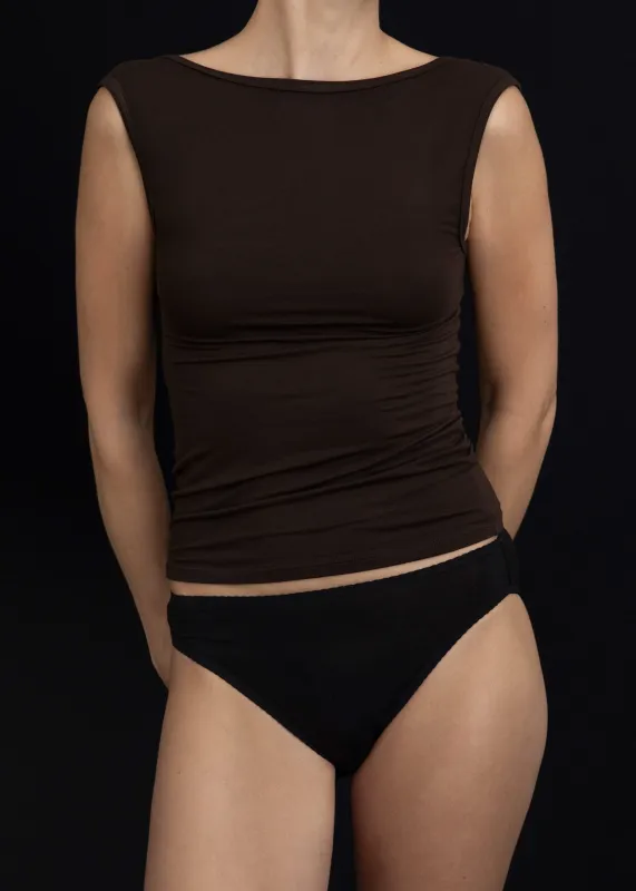 Kye Intimates Recline Bateau Sleeveless (Espresso) sold by Penny Sage