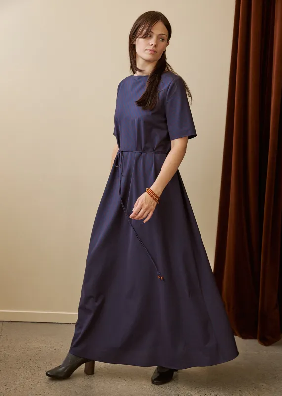 Tempo Dress (Oxford Plum Stripe) sold by Penny Sage