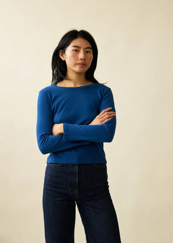 Buddy Long Sleeve Mini Tee (Denim) sold by Penny Sage