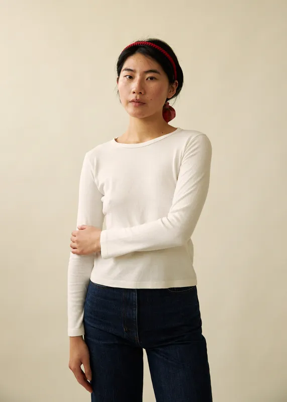 Buddy Long Sleeve Mini Tee (Off White) sold by Penny Sage