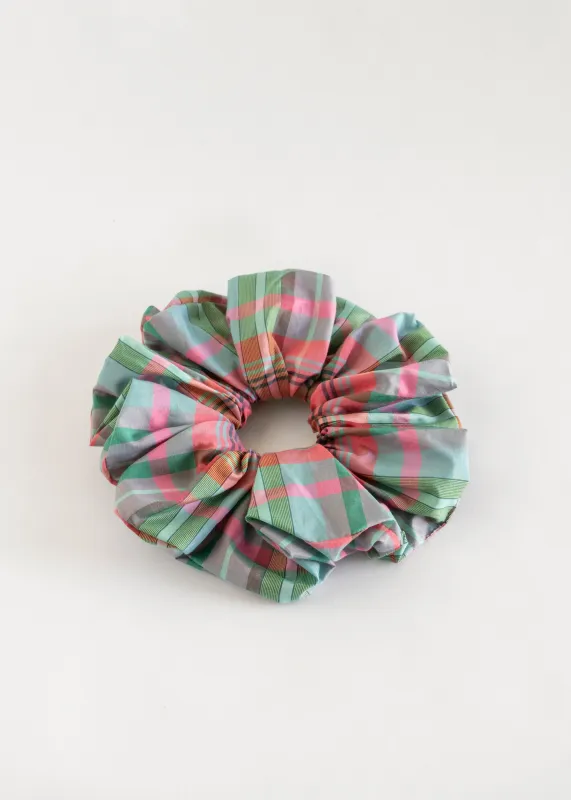 Silk Cotton Scrunchie (Gelato Tartan) made by Penny Sage