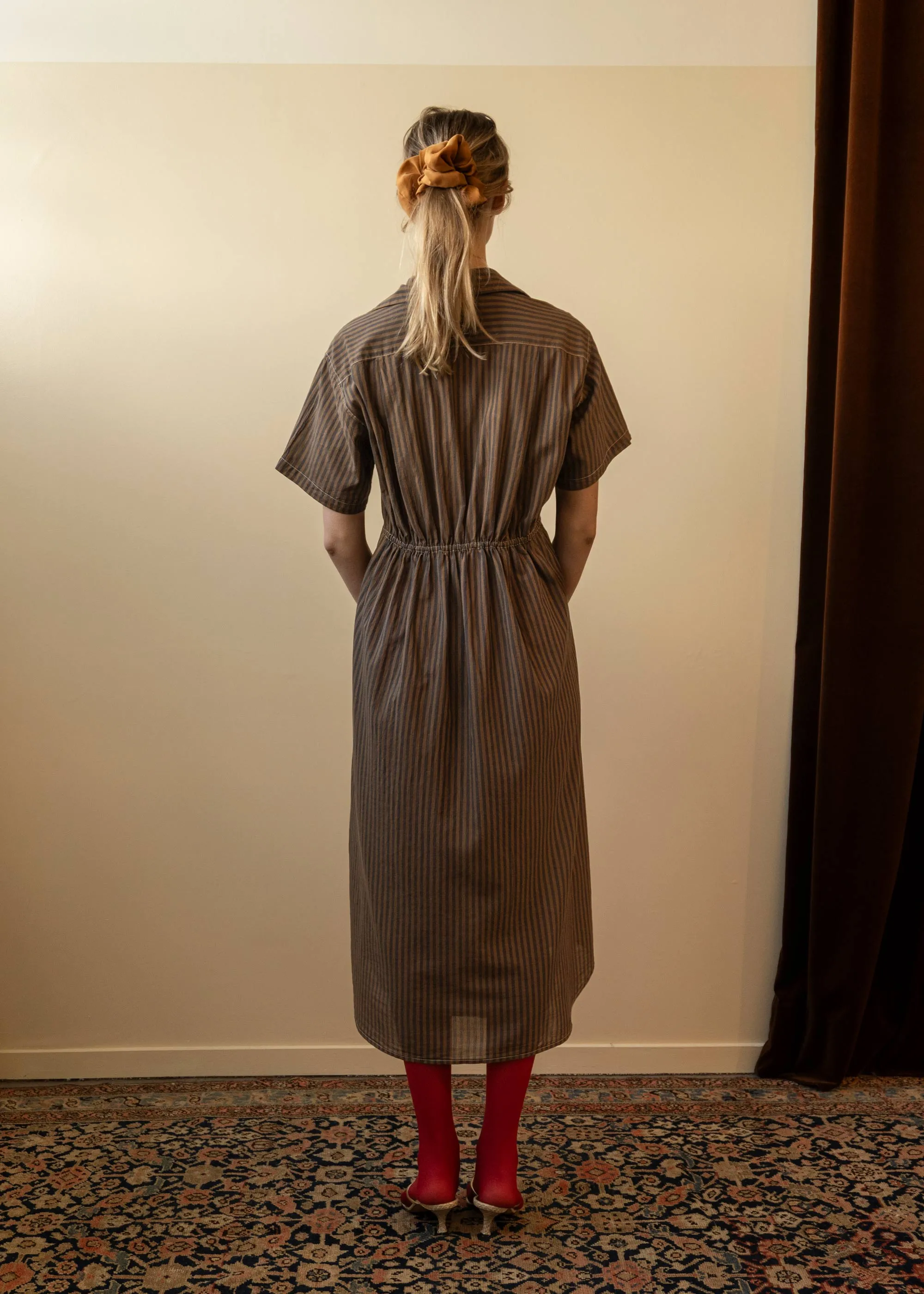 Coastal Shirt Dress Brown Stripe (Archive) sold by Penny Sage product image thumbnail 5