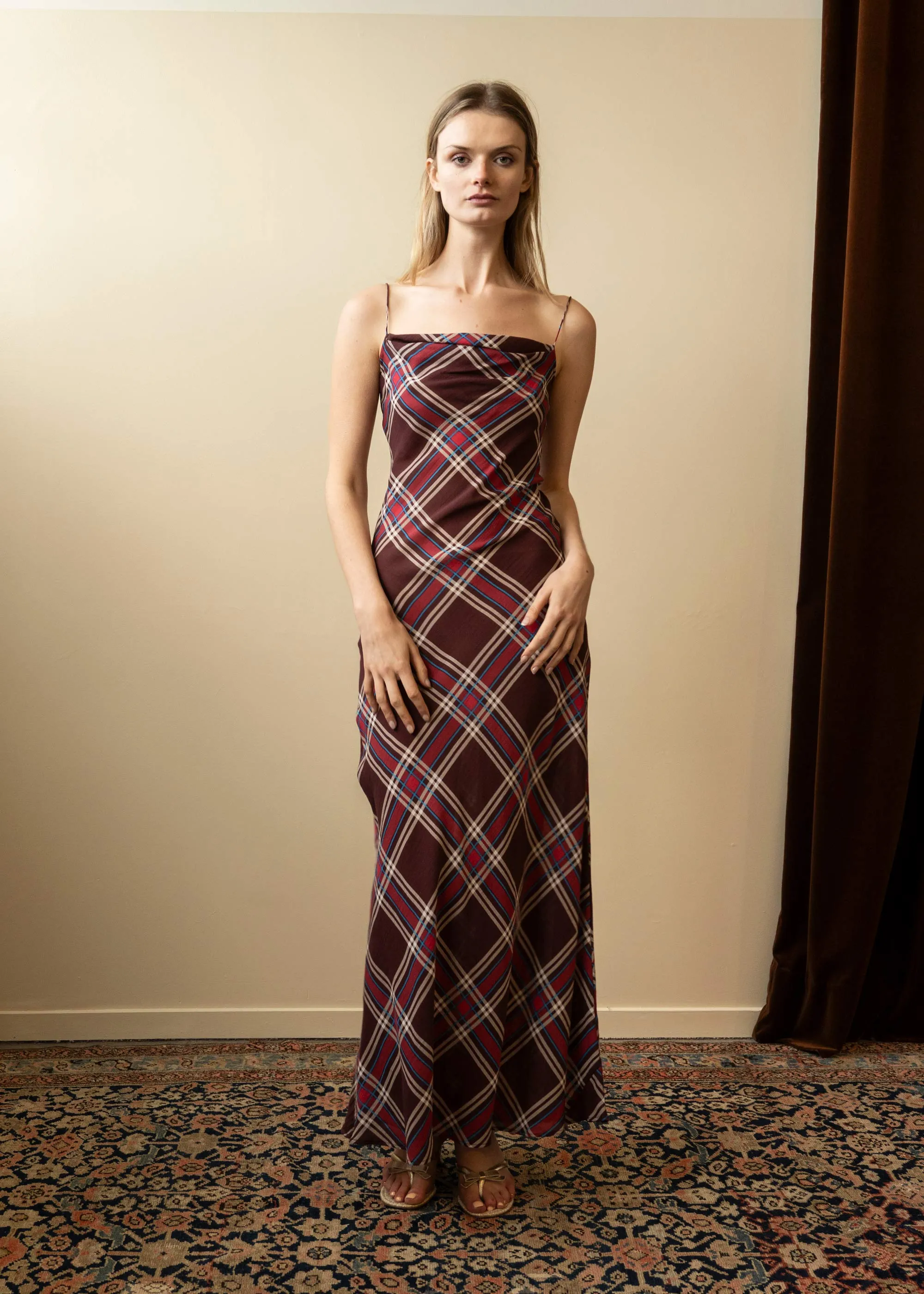 Valentine Dress Plum Tartan (Second) sold by Penny Sage