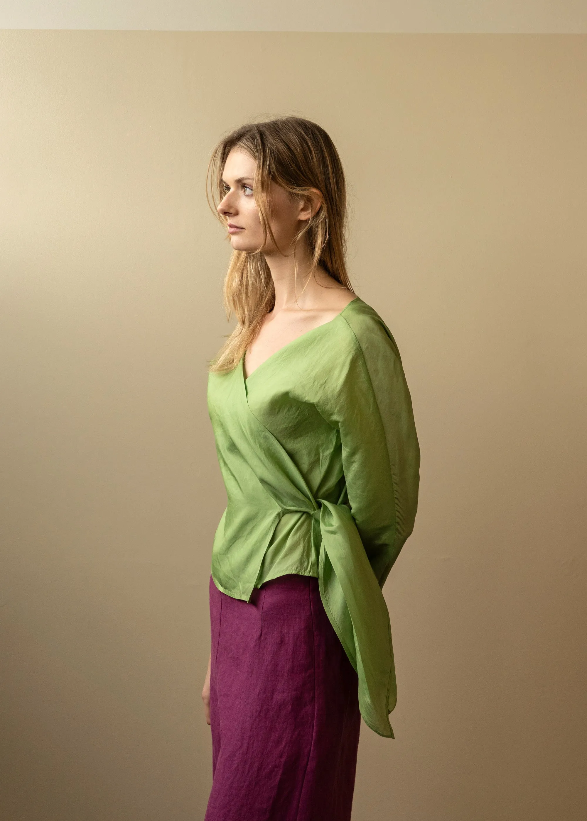Rosa Wrap Top Pistachio (Second) sold by Penny Sage product image thumbnail 4