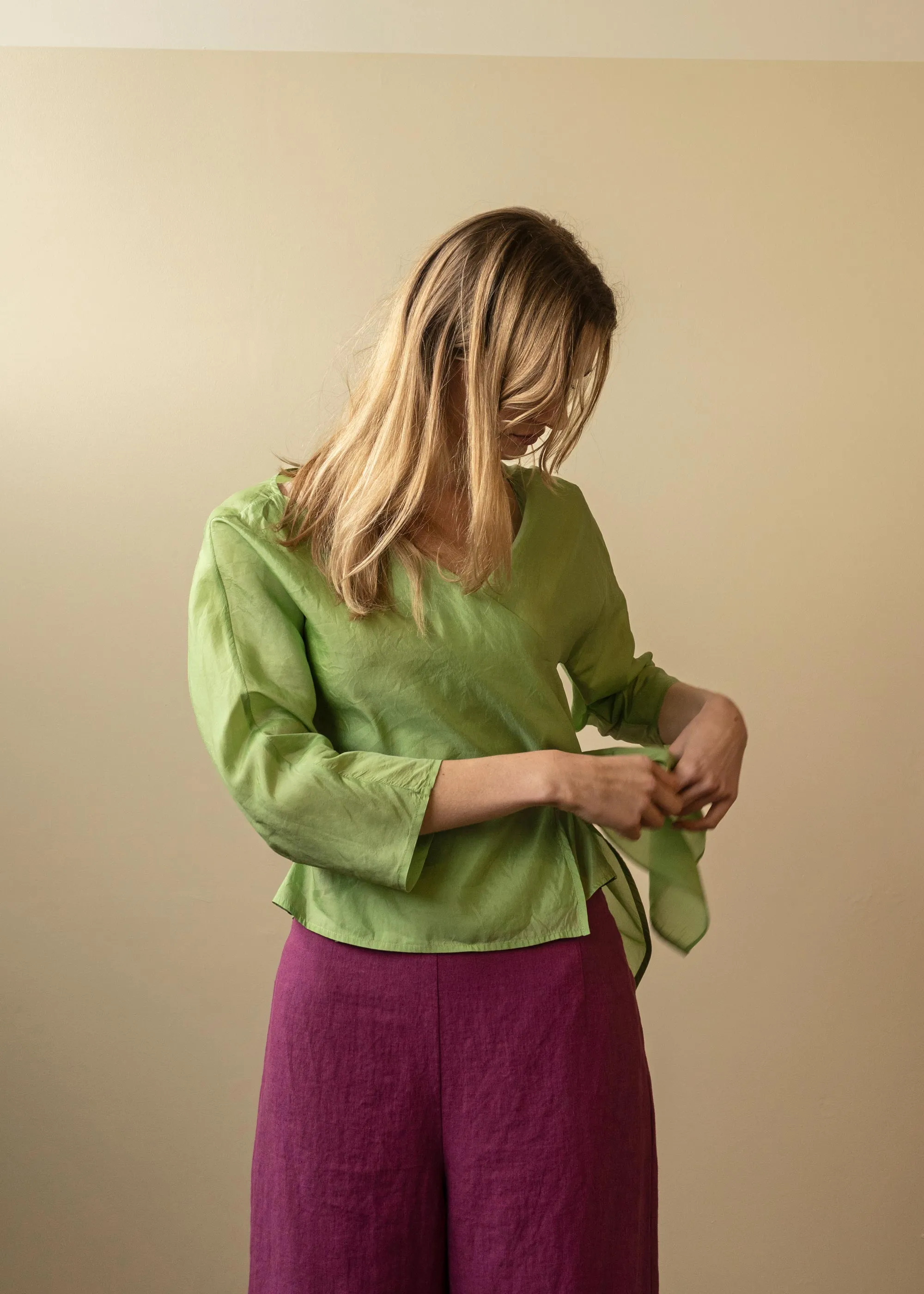 Rosa Wrap Top Pistachio (Second) sold by Penny Sage product image thumbnail 2