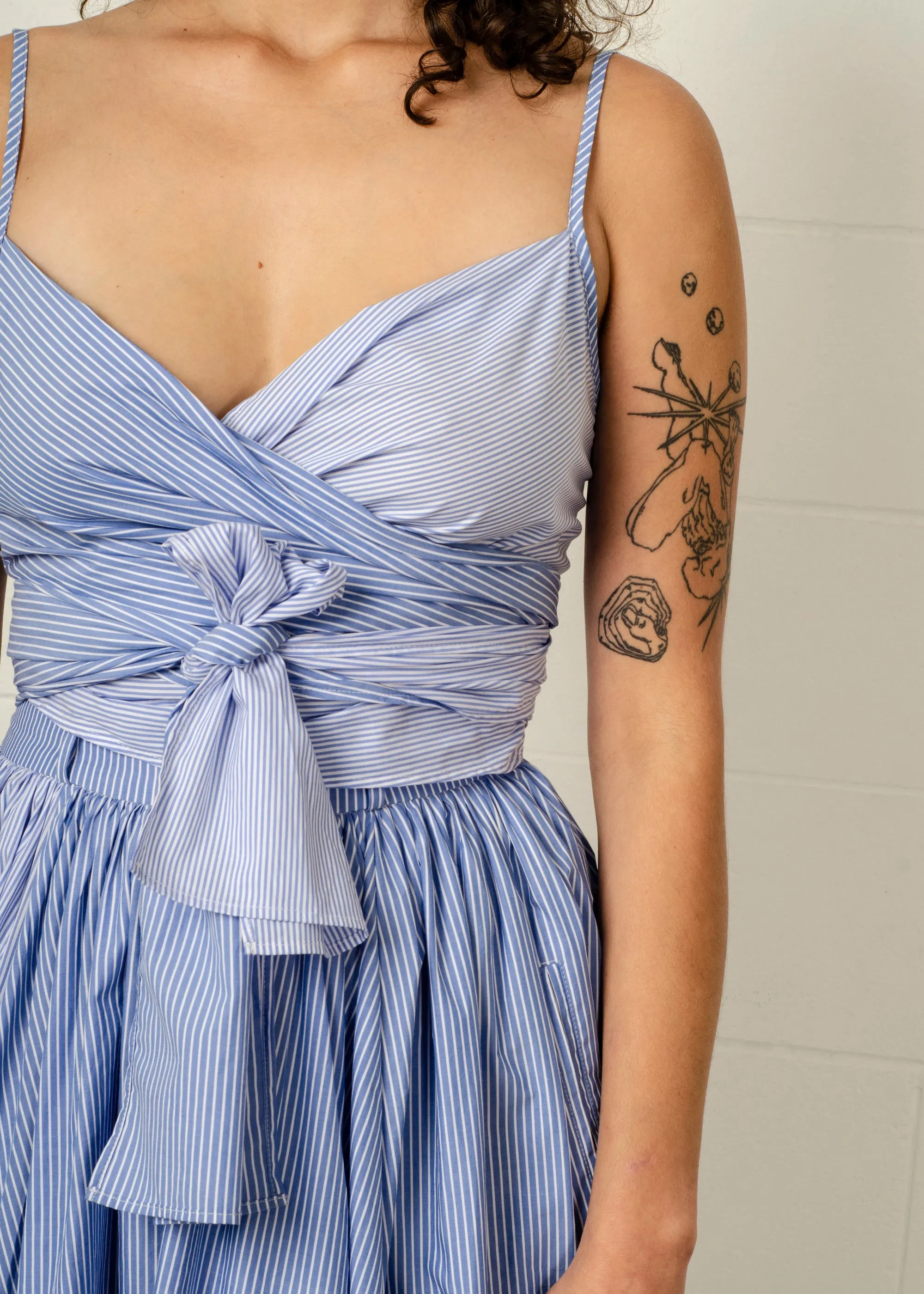 Dalton Wrap Top Azure Stripe (Archive) sold by Penny Sage product image thumbnail 2