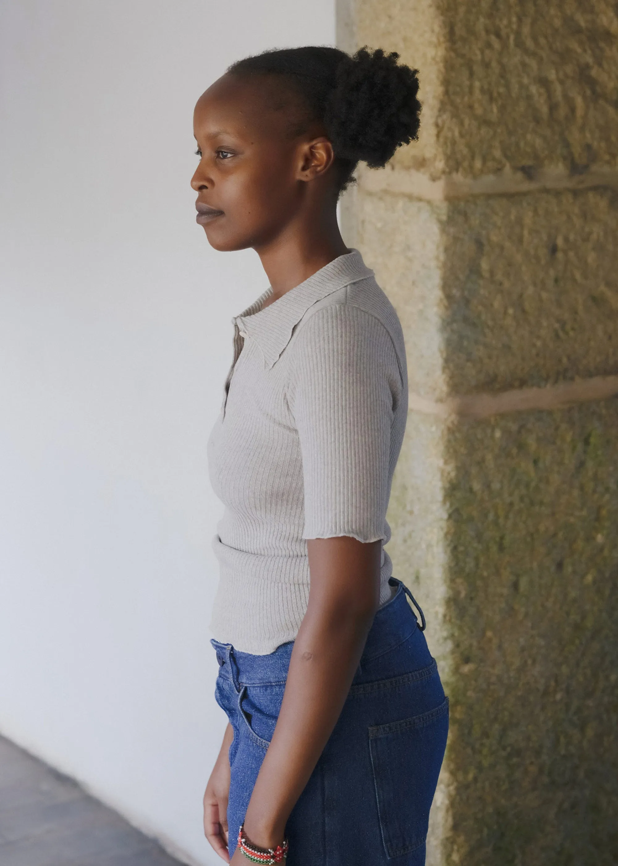 Baserange Dual Polo (Grey Melange) sold by Penny Sage product image thumbnail 2