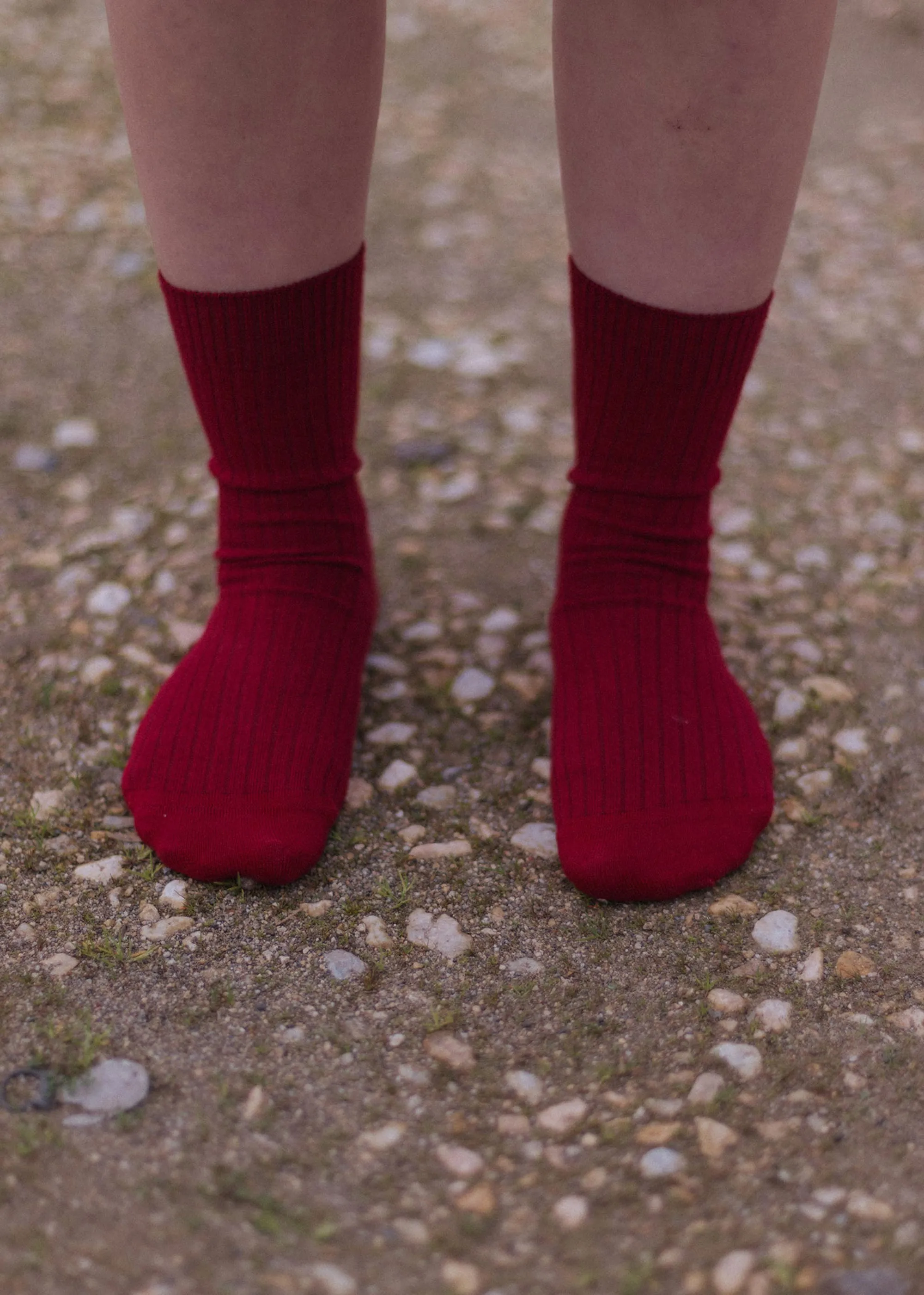 Baserange Overankle Socks (Pair Red) sold by Penny Sage