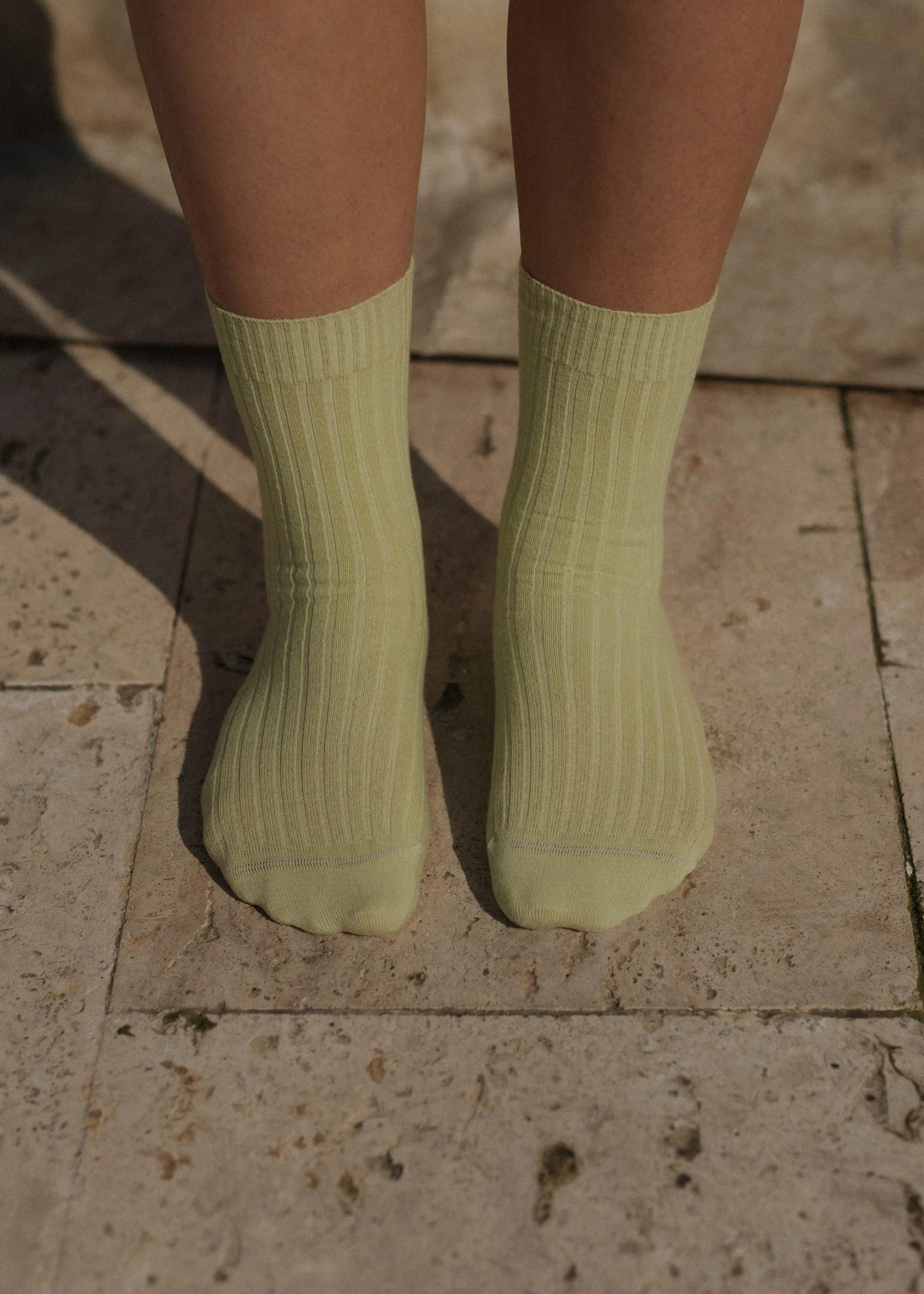 Baserange Overankle Socks (Kir Green) sold by Penny Sage