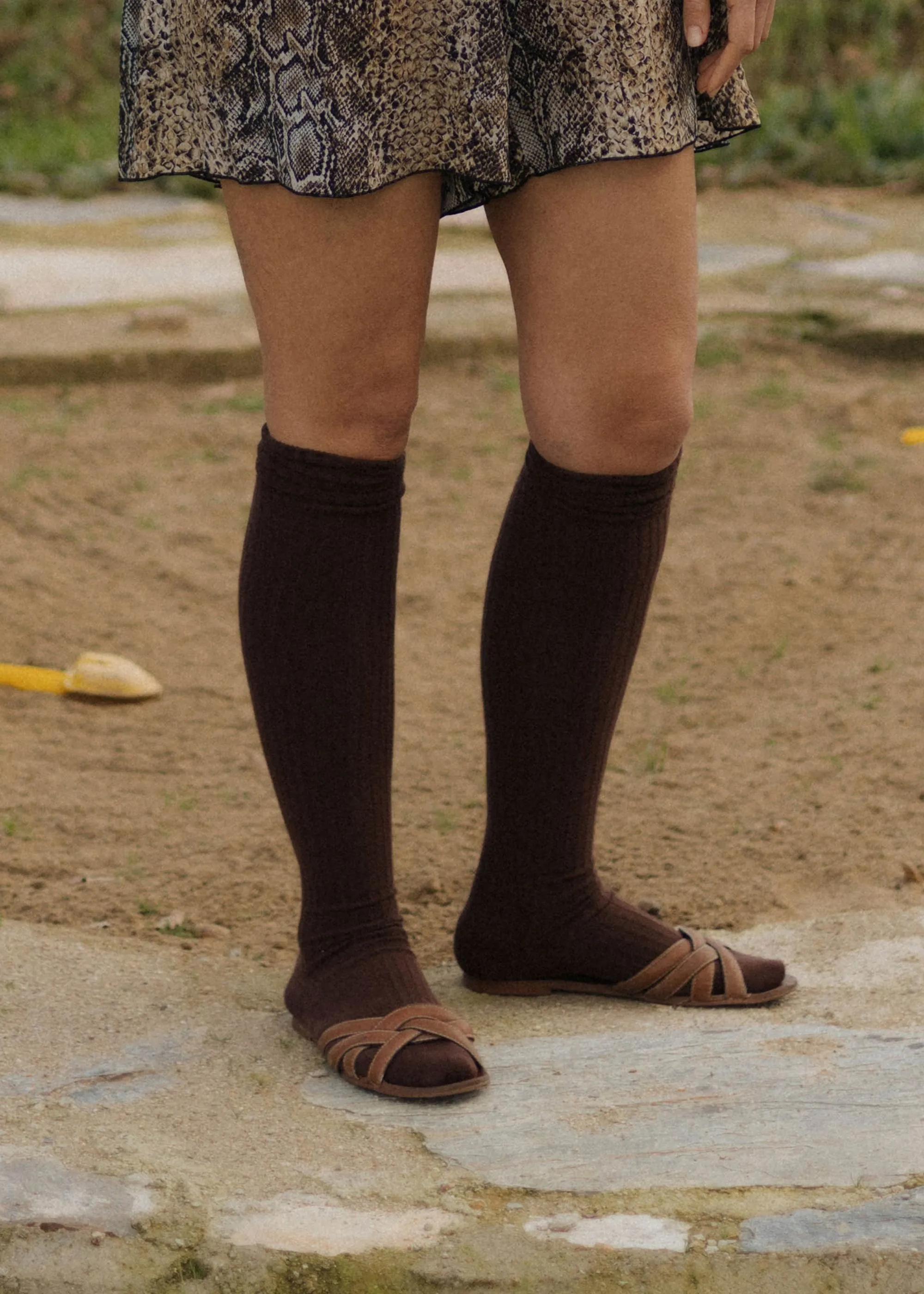 Baserange Overknee Socks (Orta Brown) sold by Penny Sage