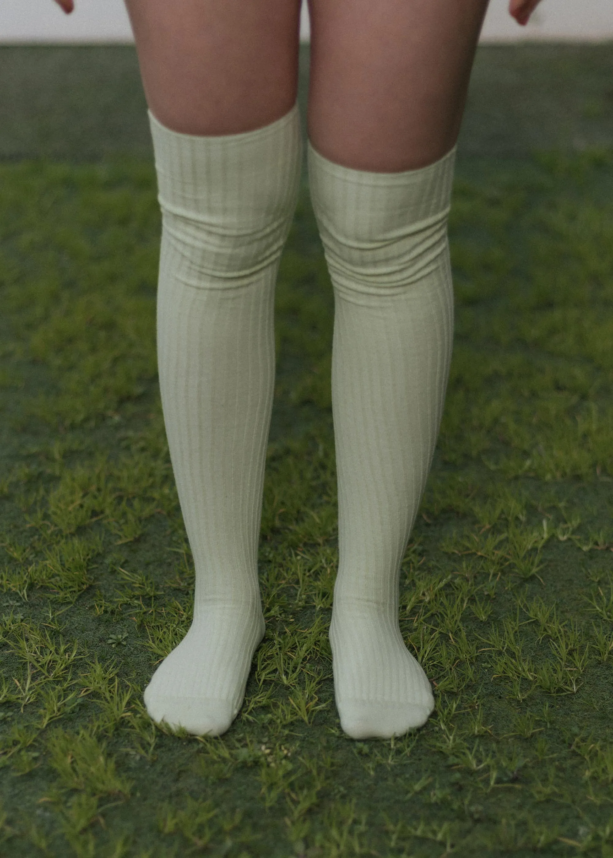 Baserange Overknee Socks (Kir Green) sold by Penny Sage