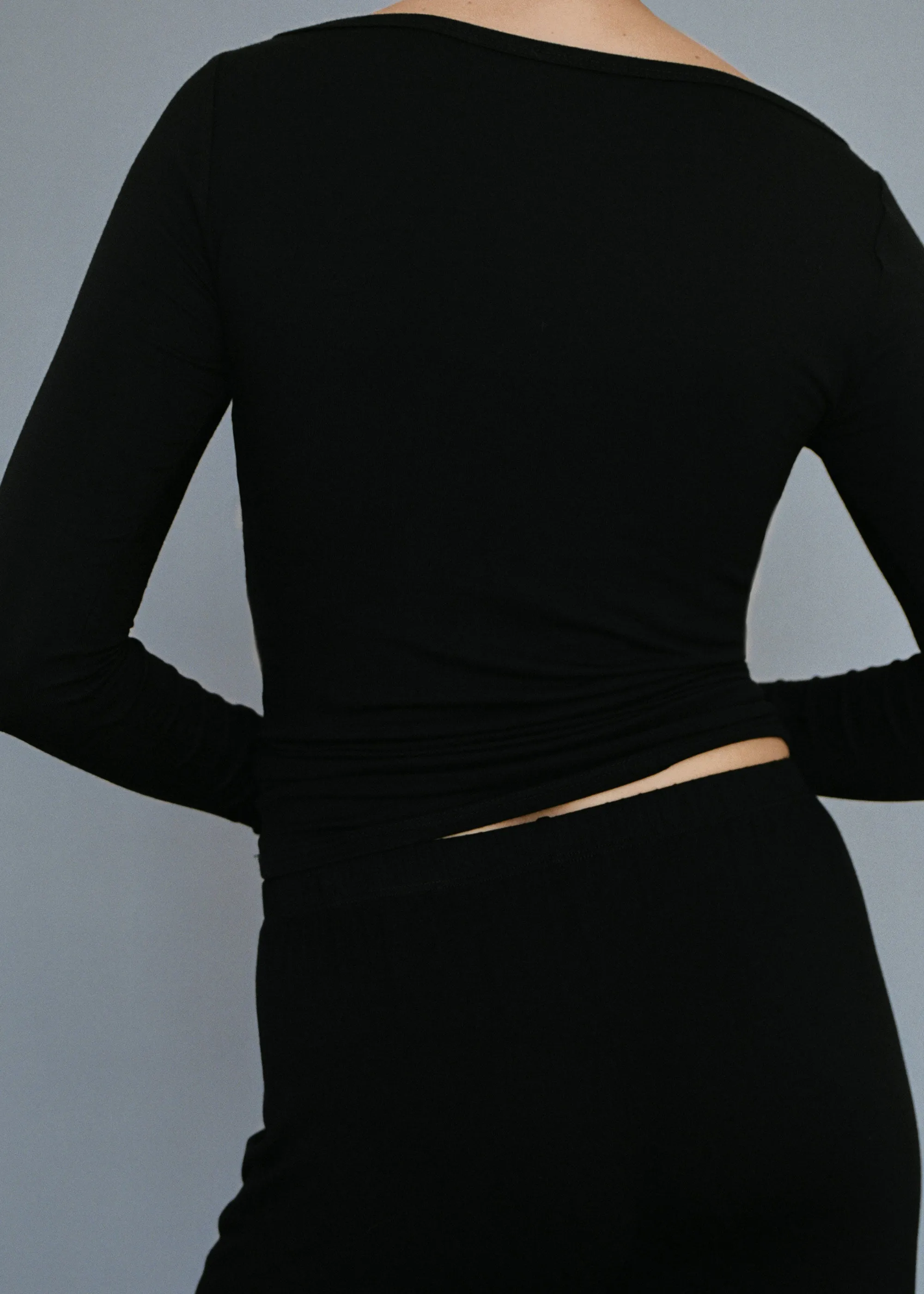 Kye Intimates Recline Bateau Long Sleeve (Black) sold by Penny Sage product image thumbnail 3