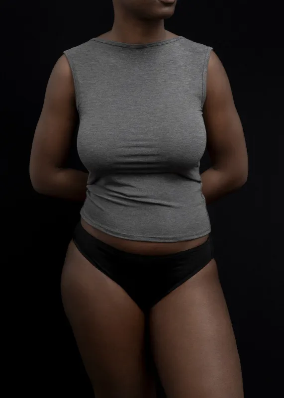 Kye Intimates Recline Bateau Sleeveless (Charcoal) sold by Penny Sage