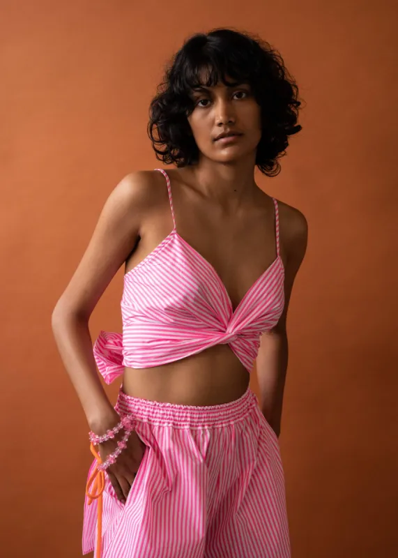 Dalton Wrap Top (Fluro Stripe) sold by Penny Sage