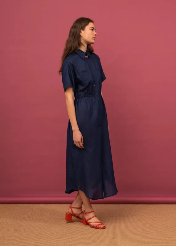 Coastal Shirt Dress (Biro Blue) sold by Penny Sage