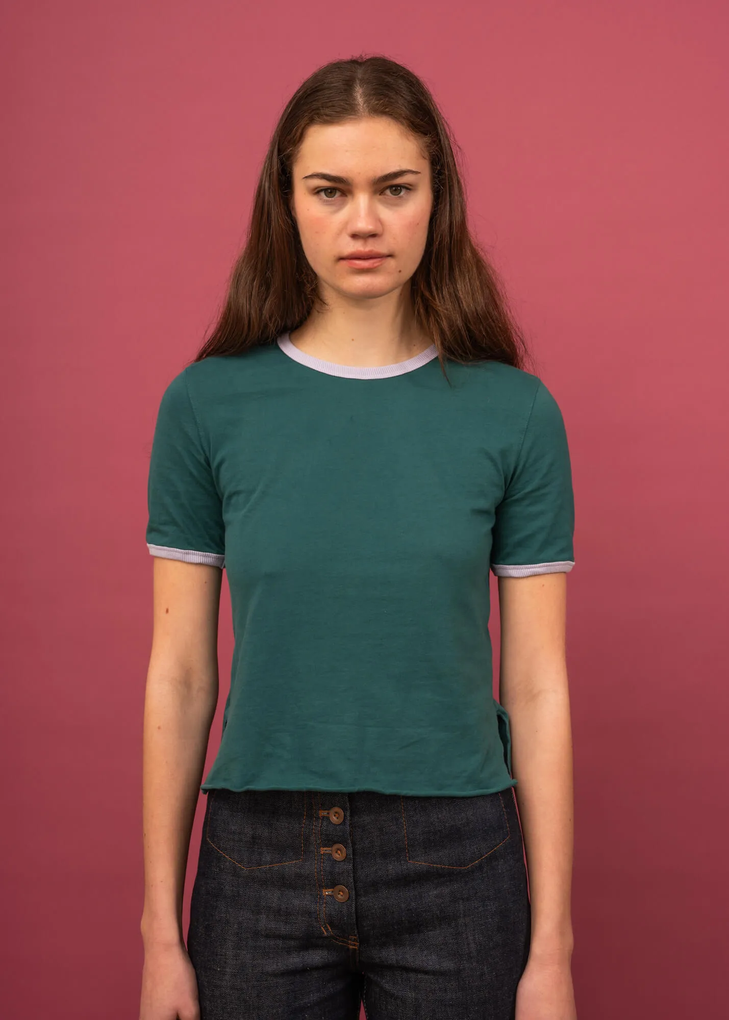 Gracie Tee (Bottle & Lilac) sold by Penny Sage