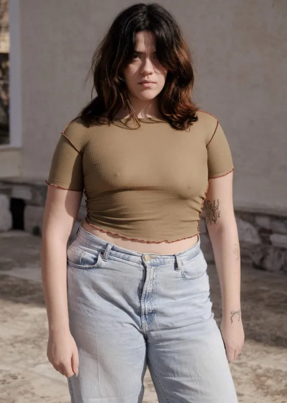 Baserange Vein Tee (Jade Brown) sold by Penny Sage