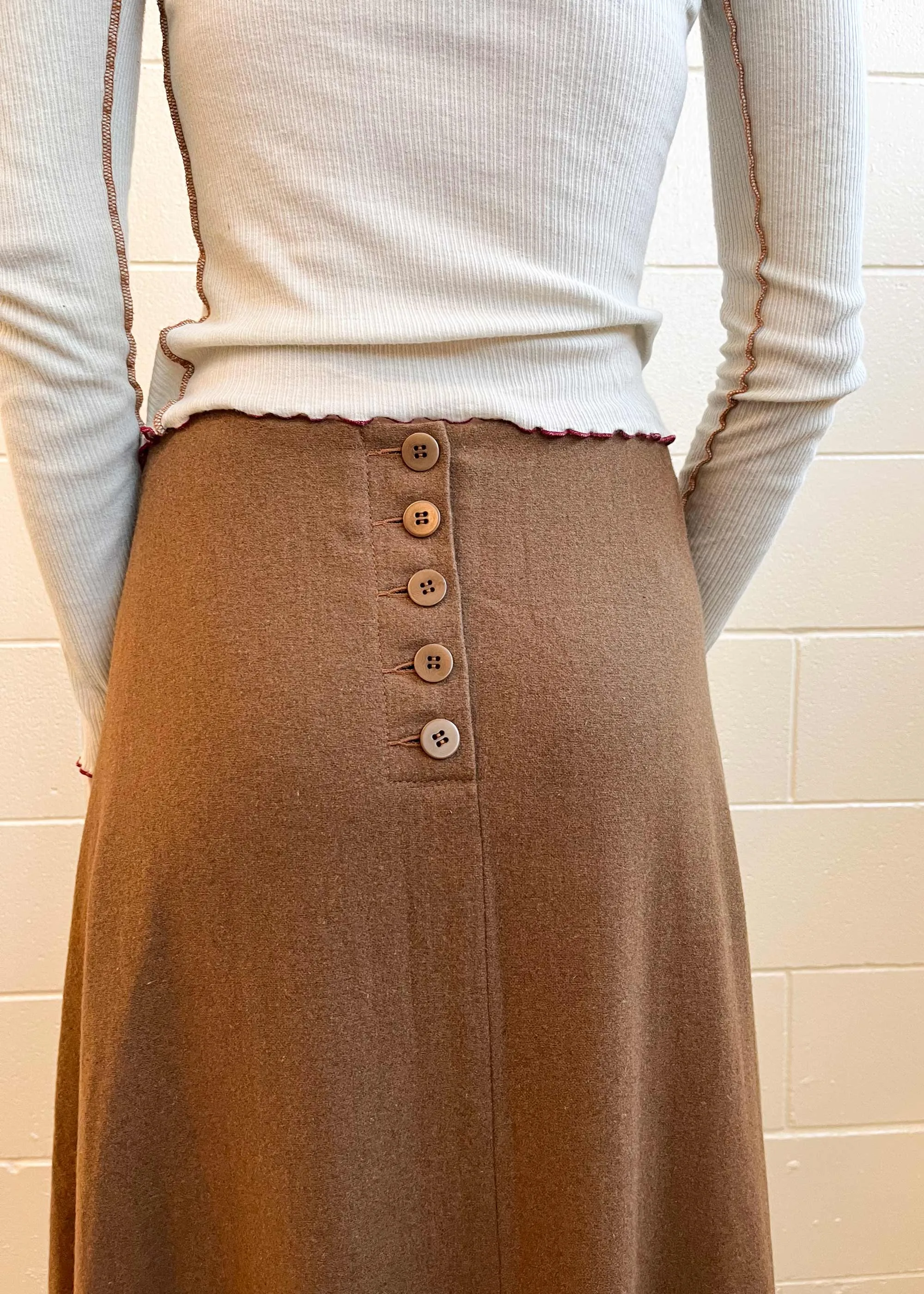 Frances Skirt Tobacco (Sample) Parallel