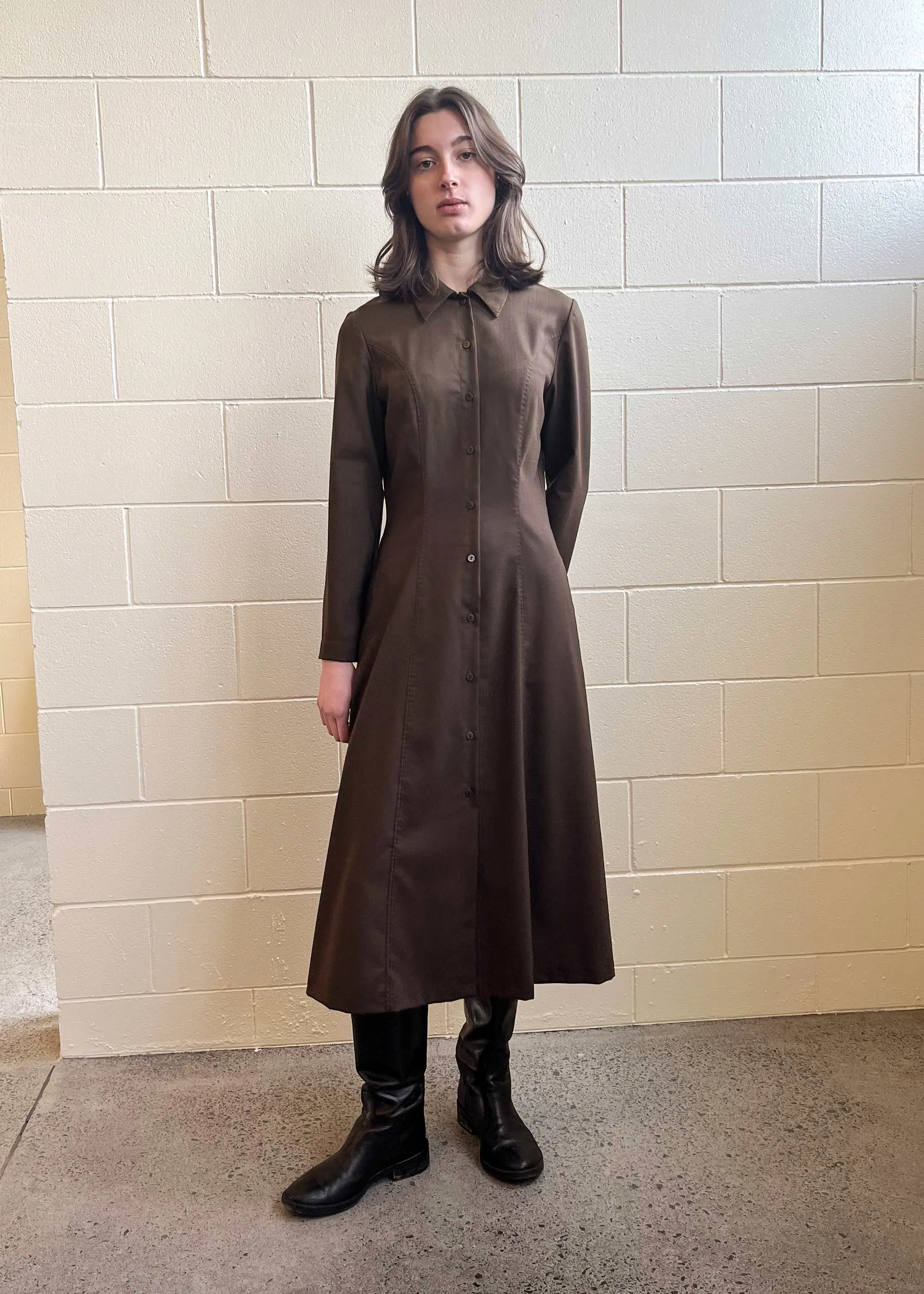 Isla Dress Chocolate (Sample) sold by Penny Sage