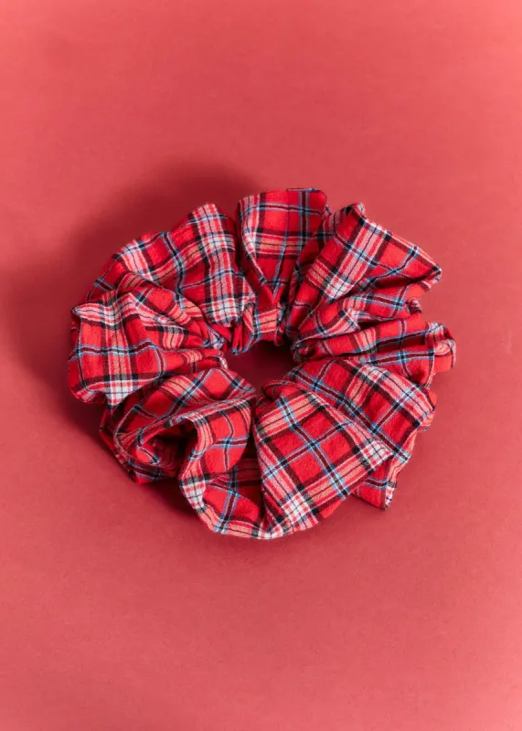 Scrunchie (Tomato Tartan) sold by Penny Sage