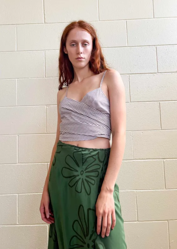 Dalton Wrap Top Brown Stripes (Archive) sold by Penny Sage