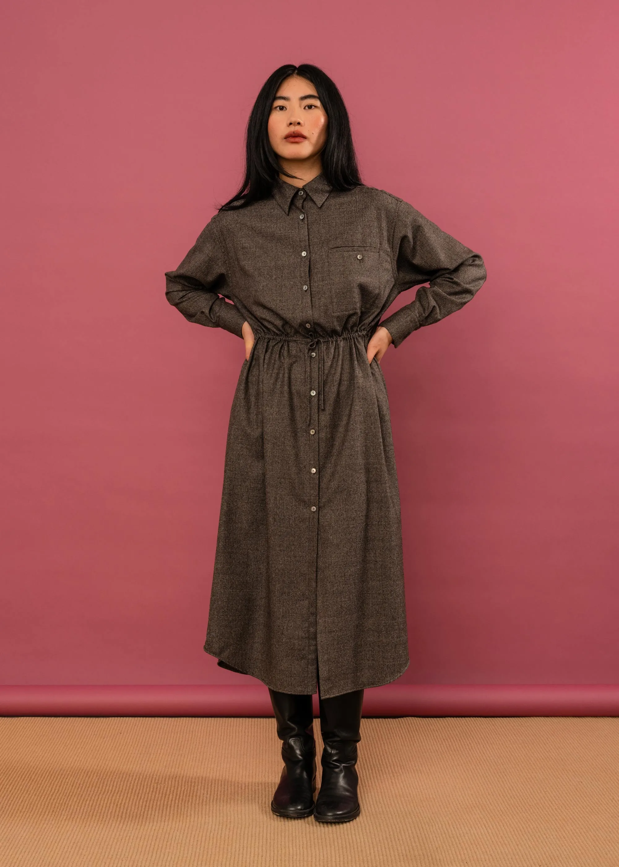 Rae Shirt Dress (Puppytooth) sold by Penny Sage product image thumbnail 2