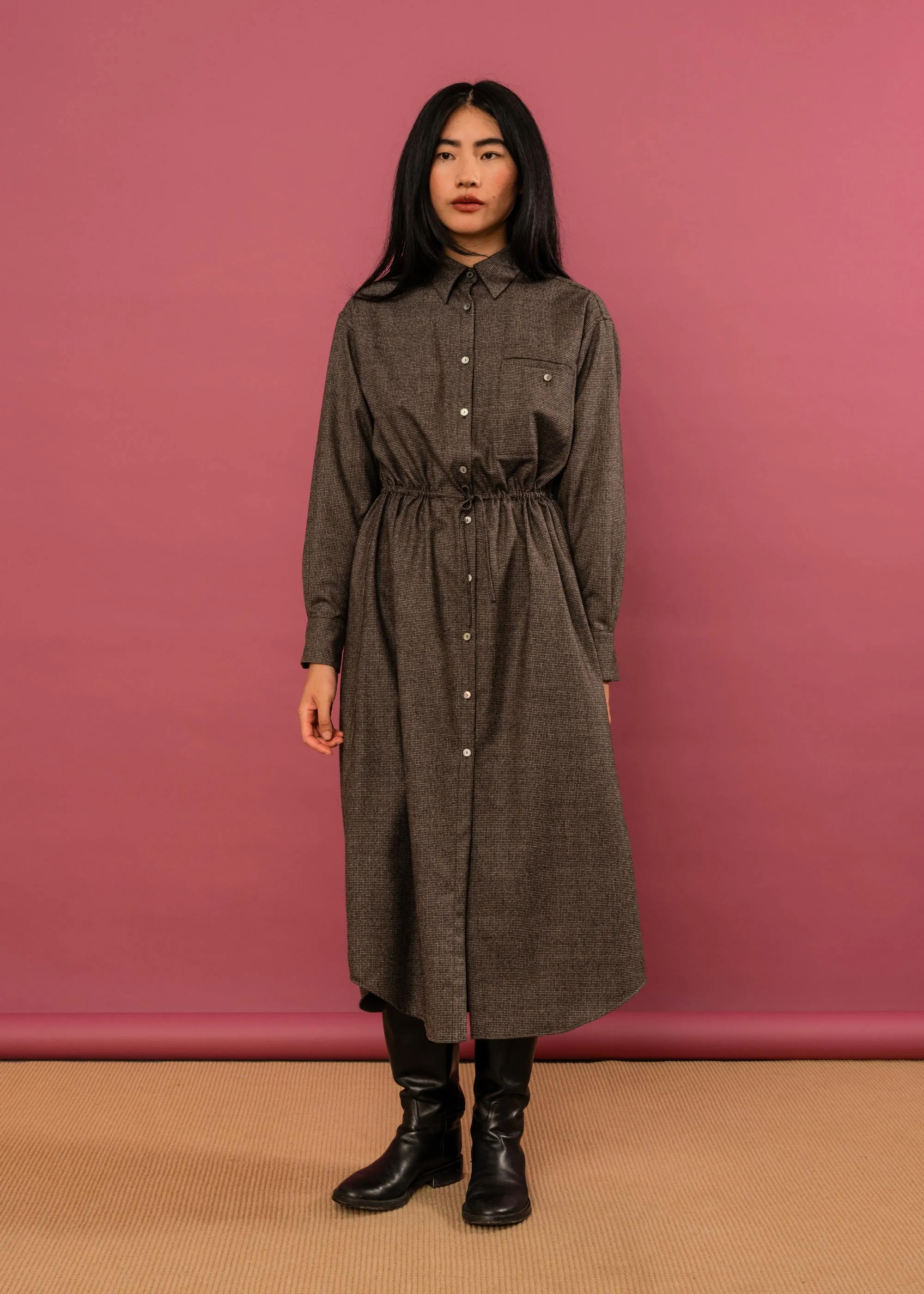 Rae Shirt Dress (Puppytooth) sold by Penny Sage product image thumbnail 3