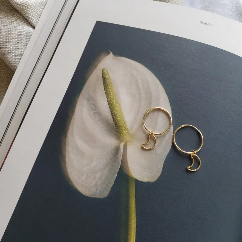 Half Moon Hoops - Reca sold by Velvet Heartbeat