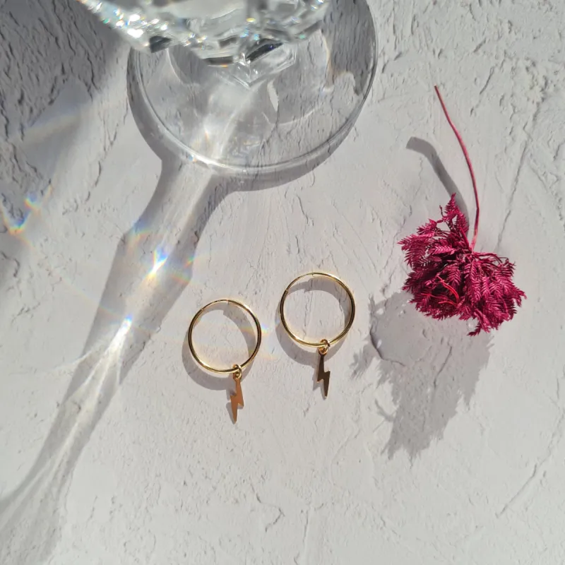 Lightning Hoops - Reca sold by Velvet Heartbeat