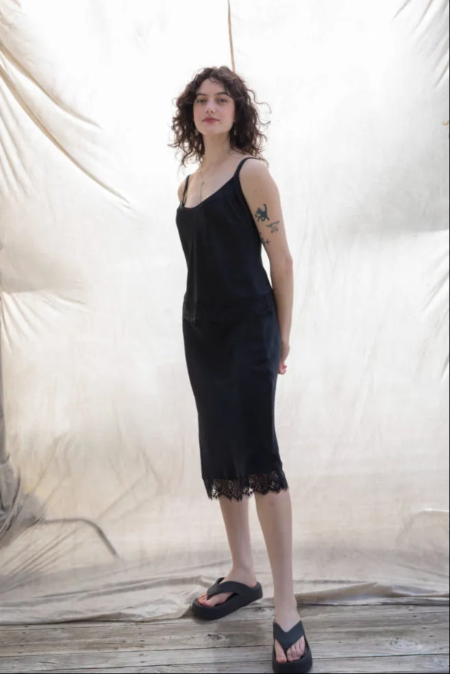 Satin & Lace Bias Skirt sold by Tanya Carlson