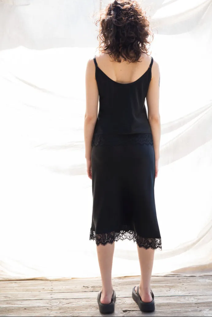 Satin & Lace Bias Skirt sold by Tanya Carlson product image thumbnail 2