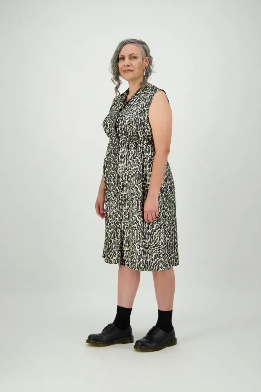 House Dress | Animal Print | Linen Silk Rayon sold by Citizen Women