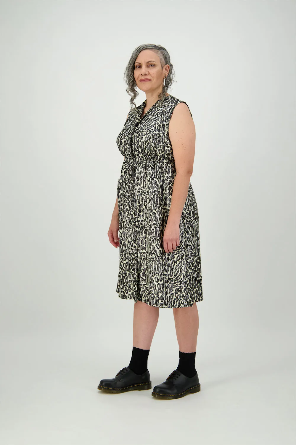 House Dress | Animal Print | Linen Silk Rayon sold by Citizen Women
