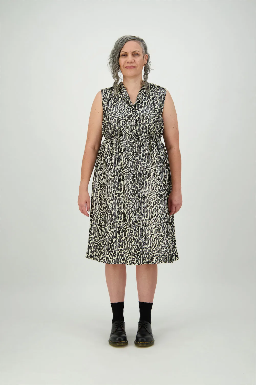 House Dress | Animal Print | Linen Silk Rayon sold by Citizen Women product image thumbnail 4