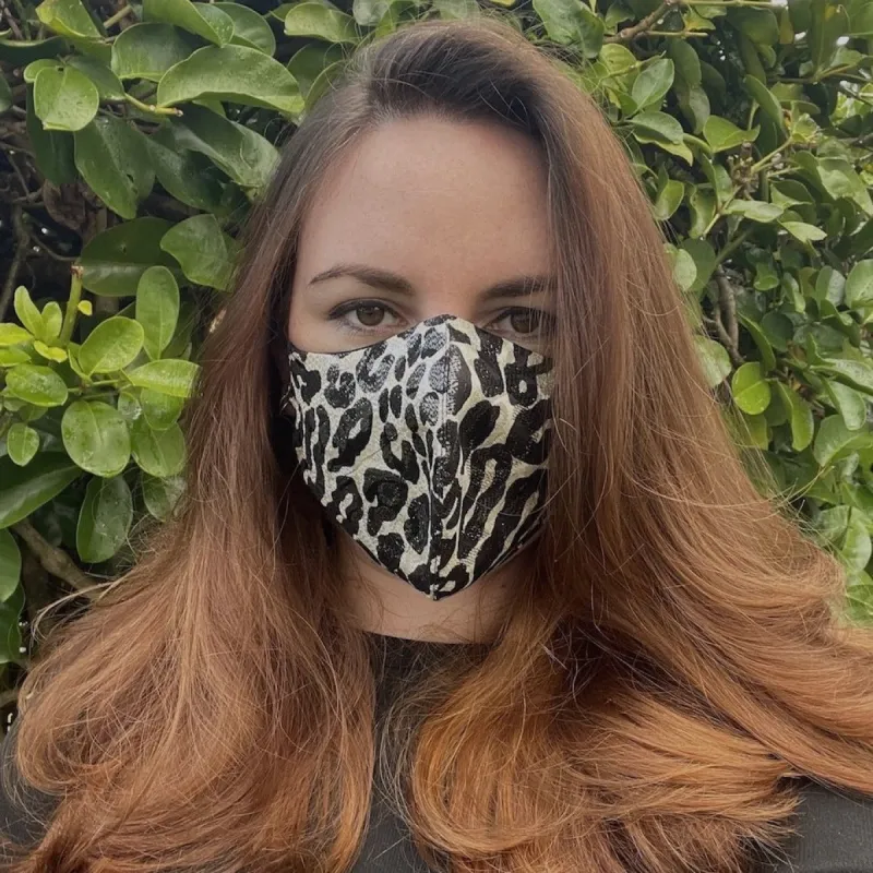 XtraComfort | Face Mask | Triple Layer | Reusable, washable, reversible | Animal Print & Black sold by Citizen Women