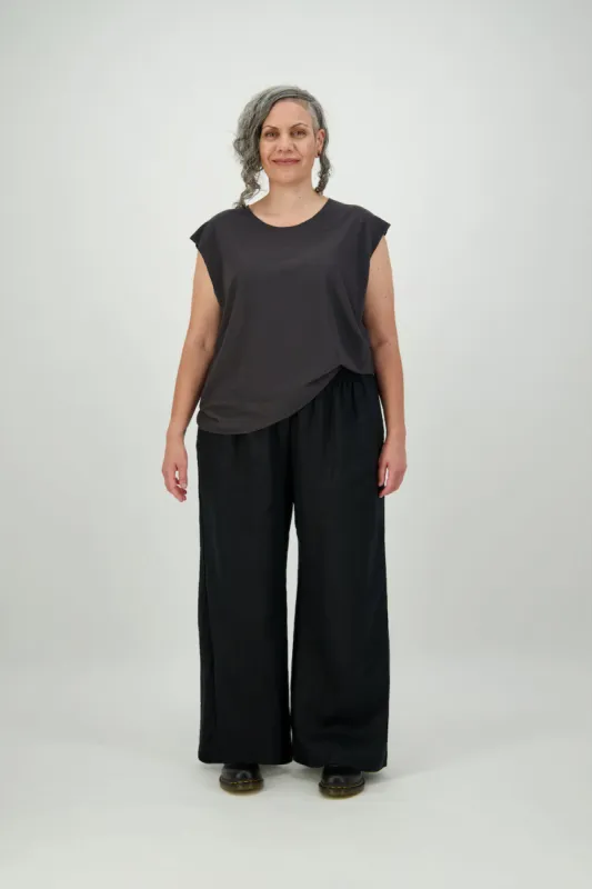 Resort Pant | Black | Linen sold by Citizen Women