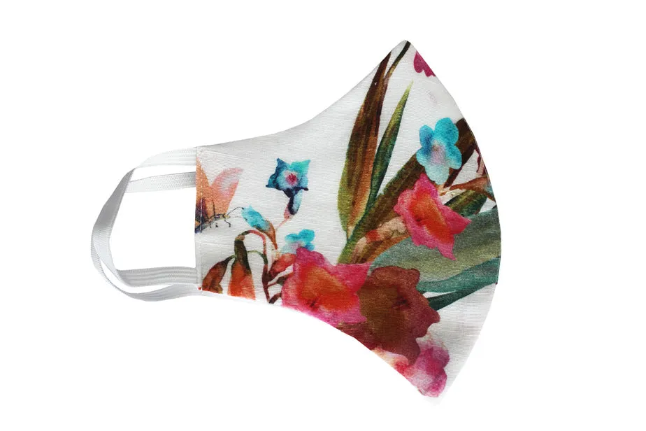 XtraComfort | Face Mask | Triple-layer | Linen & Cotton | Reusable, washable, reversible | Floral Bouquet sold by Citizen Women