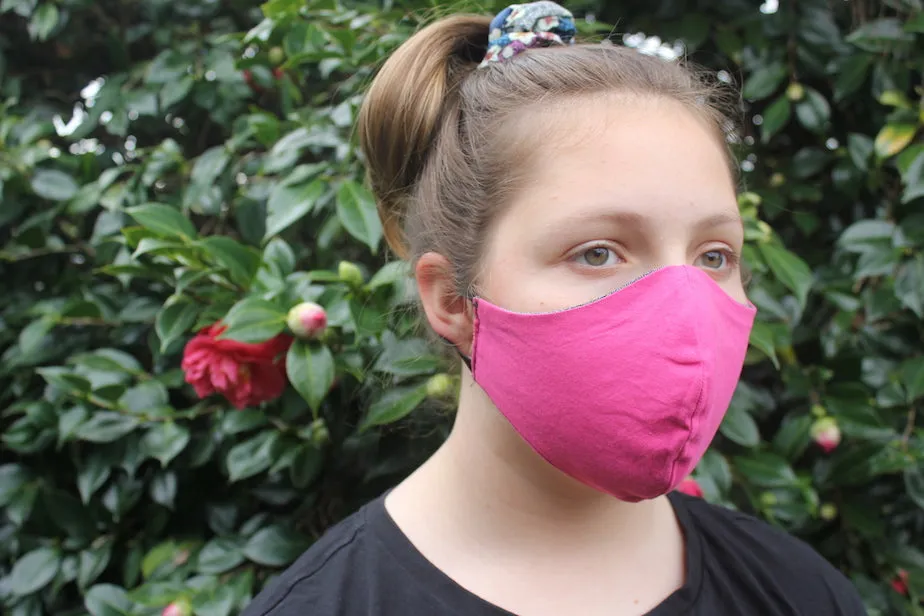 XtraComfort | Face Mask | Triple Layer | Reusable, washable, reversible | Black & Orange sold by Citizen Women product image thumbnail 3