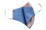 XtraComfort | Face Mask | Triple Layer | Rose & Dusky Blue | Linen & Cotton | Reusable, washable and reversible! sold by Citizen Women