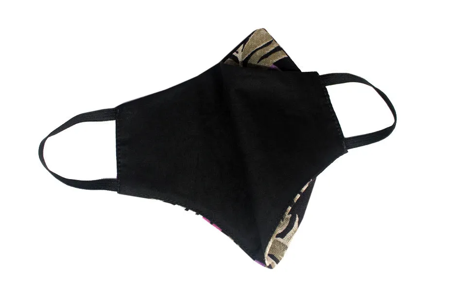 XtraComfort | Face Mask | Triple layer | Reusable, washable, reversible | Black Floral sold by Citizen Women product image thumbnail 2