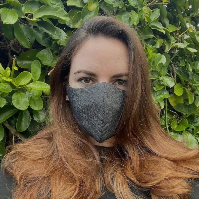 XtraComfort | Face Mask | Triple Layer | Reusable, washable, reversible | Silver & Black sold by Citizen Women