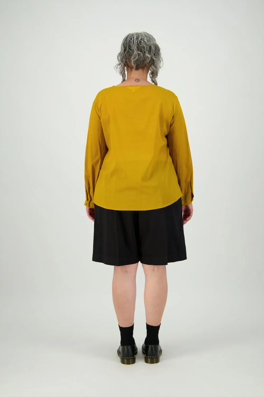 Category V-Neck Top | Mustard | Cotton sold by Citizen Women product image thumbnail 4