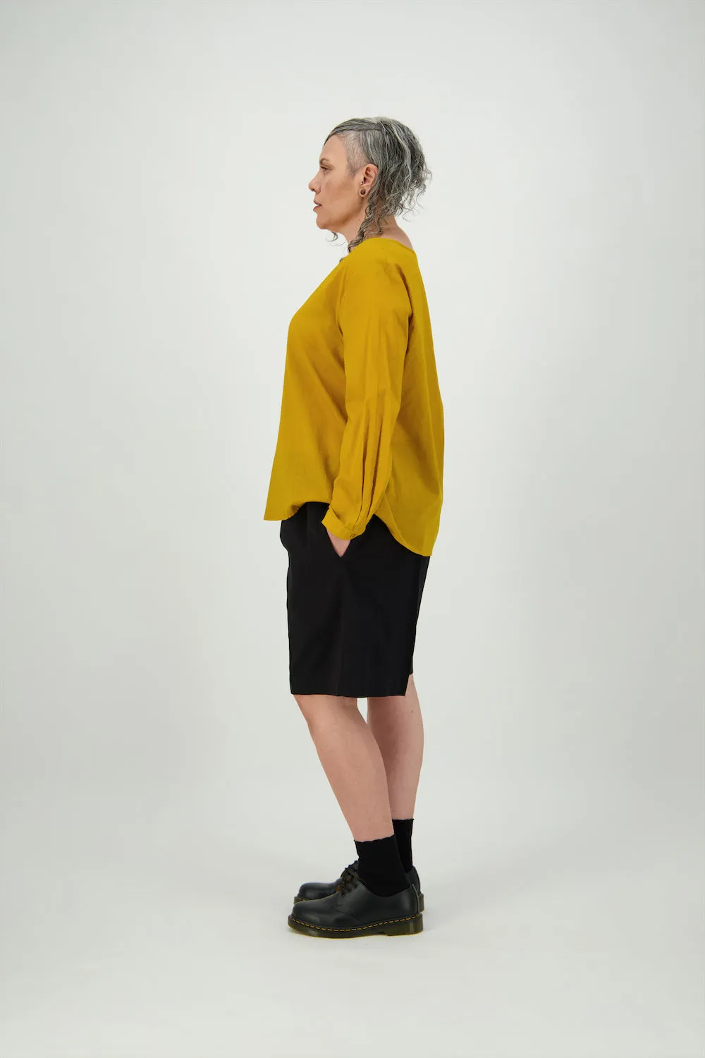 Category V-Neck Top | Mustard | Cotton sold by Citizen Women product image thumbnail 3